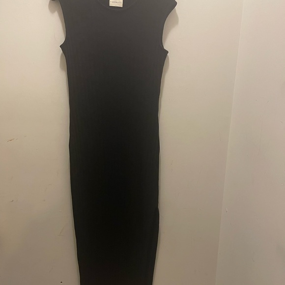 Simon Miller Ribbed Maxi Dress Slit - Picture 1 of 5